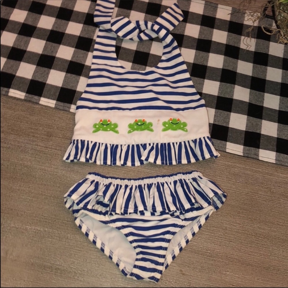 Kelly Kids smocked bathing suit